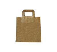 Carte Dozio - Kraft shopper with square bottom, Havana color, flat handle, f.to cm 32+17x27, cf 250 pcs