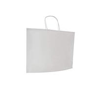 Carte Dozio - Shopper Bbag in Kraft, white color, twisted handle, cm 36+10x27+1, cf 25 pcs