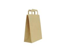Carte dozio - Shopper in Kraft Color Havana, Flat Handle, F. to cm 18 + 8 x 24, CF 25 Pieces