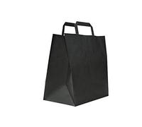 Carte Dozio Square Bottom Fuel Shopper Black Flat Handle for 32 + 22 x 34 cm Pack of 50
