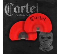 Cartel Custom Calls Turkey Mouth Call - Hand Stretched Diaphragm Turkey Mouth Call, Individually Cut, Season-Long Durability, Made in USA, Metal Turkey Call Case Included (Red Devil)