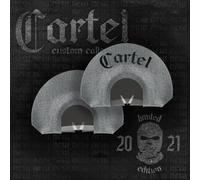 Cartel Custom Calls Turkey Mouth Call - Hand Stretched Diaphragm Turkey Mouth Call, Individually Cut, Season-Long Durability, Made in USA, Metal Turkey Call Case Included (Preacher V3)