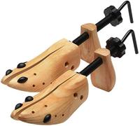 Cartener One Pair 2-Way Wooden Adjustable Shoe Stretcher for Men Women Size 9-13