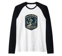 Carter Caves State Park Kentucky Cave Bat Raglan Baseball Tee