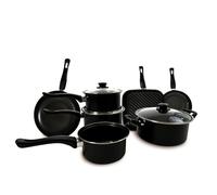 Carter & Clay 10 Piece Cookware Pots & Pans Set (Black)