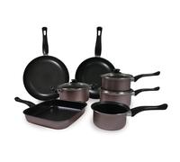 Carter & Clay 10 Piece Cookware Pots & Pans Set (Rose Gold)