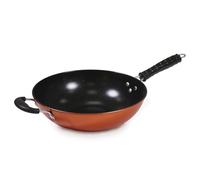 Carter & Clay 30cm Copper Finish Non Stick Wok with Dual Helper Handle