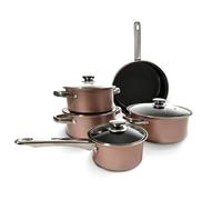 Carter & Clay 9 Piece Non-Stick Cookware Set in Rose Gold Carter & Clay Rose Gold