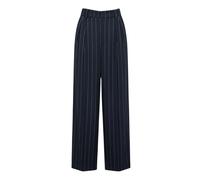 Carter Striped Linen Trousers - female - ROSSI - Wide Trousers - Blue - M - Trousers M