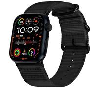 CARTERJETT EXTRA LARGE Genuine Leather Band Compatible with Apple Watch Ultra 49mm & 46mm 45mm 44mm Band - Men Women - Watch Band for iWatch Series 10 & All Models (XXL - Black)