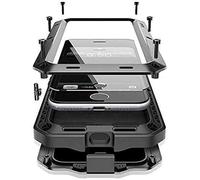 CarterLily iPhone 14 Pro Max Case, Full Body Shockproof Dustproof Waterproof Aluminum Alloy Metal Gorilla Glass Cover Case for Apple iPhone 14 Pro Max 6.7 inch (Black)