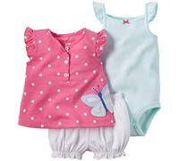 Carter's 3 Piece Diaper Cover Set, Pink Butterfly - Pink -