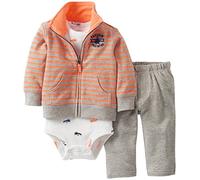 Carter's 3-piece Orange/Grey Airplane CAPTAIN IN TRAINING Pants Set