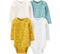Carter's 4 Pk Long Sleeve Bodysuits -Mama Dada, Preemie