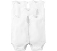 Carter's 5-Pack S/L Bodysuits - White- 12 Months