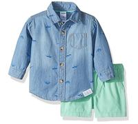 Carter's Baby Boy Collection 2pc Chambray Green Short