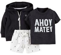 Carter's Baby Boys' 3 Piece Cardigan Set - Black - 12 Months
