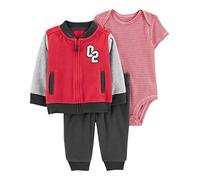 Carter's Baby Boys 3 Piece Little Jacket Set (Polar Bear), Red Varsity 02, 6 Months