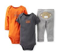 Carter's Baby Boys' 3 Piece Take me Away Set (Baby) - Mommys Hunk - Orange - Newborn