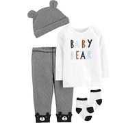 Carter's Baby Boys' 4-Piece Babysoft Take-Me-Home Set (Baby Bear, 6 Months)