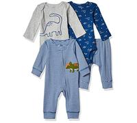 Carter's Baby Boys' 4-Piece Gift Set Pants, Blue Dino, Newborn