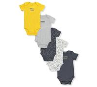 Carter's Baby Boys' Striped Little Mister Fix It Bodysuit Set of 5, Preemie
