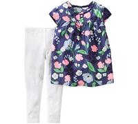Carter's Baby Girls' 2 Piece Floral Set 239g125, Navy/Floral, 24 Months