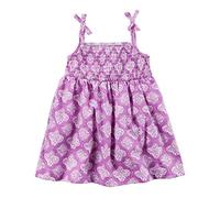 Carters Baby Girls Geo Print Smocked Dress, Purple, 18M