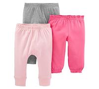 Carter's Baby Girls Pants, Gray/Pink, New Born