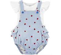 Carter's Baby Girls Sunsuit Coverall Set - White - 9 Months