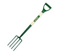 CARTERS - BFSEPY - Solid Forged Border Fork c/w Ash Handle & Green Ergo PYD - Border Fork - Solid Forged Construction - Ergonomic PYD Handle for Comfortable Grip - Gardening Tools, Accessories
