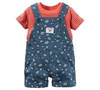 Carter's Boys 2 Pc. Tee & Shortalls Set, "Scout Team", Blue, 9m