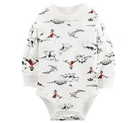 Carter's Boys Dinosaur Print Bodysuit, White, 12m