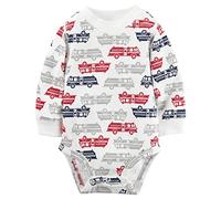 Carter's Boys Firetruck Print Bodysuit, Red, 9m