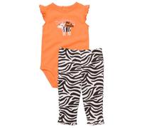 Carter's"Daddy Makes Me Smile" 2-Piece Outfit (Sizes NB - 9M) - Orange, 6 Months