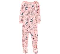 Carter's Girls' 1-Piece 100% Snug Fit Footie Sleeper PJs