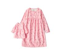 Carter's Girls' 2-14 Gown and Doll Dress Set (Pink Candy Cane, 5T)