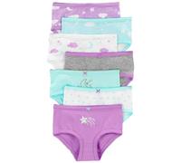 Carter's - Girls Cotton Stretch Panties 10 Pack, Violet (3k589610)/White, 8 Años