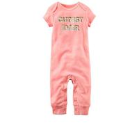 Carter's Girls "Cutest Ever" Jumpsuit, Peach, 3m