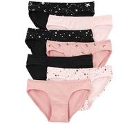 Carter's Girls' Little 7-Pack Underwear, Pink/Black Stars, 8 Years