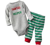 Carter's Infant Boys Santas Helper Holiday Outfit Bodysuit & Pants Set