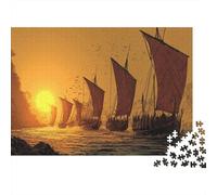 Carthaginian Fleet, Cartoon Style Puzzle 52x38cm/1000pcs Erwachsene Puzzle,Home Decor