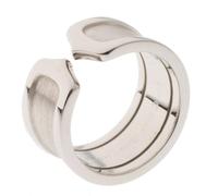 Cartier C De 18K White Gold 6 Mm Band Size 52 Uk Size L Mint Condition Gold One Size