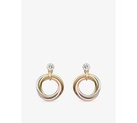 Cartier Cartier Trinity 18ct White, Yellow, Rose-Gold and 0.16ct Brilliant-Cut Diamond Earrings Multicolour 1 Size