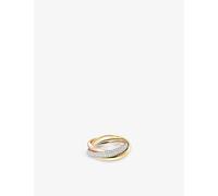 Cartier Cartier Trinity Medium 18ct White, Rose, Yellow-Gold and 0.64ct Brilliant-Cut Diamond Ring Multicolour 53mm