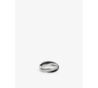 Cartier Cartier Trinity Small 18ct White-Gold, Ceramic and 0.46ct Brilliant-Cut Diamond Ring White Gold 56mm