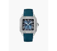 Cartier Mens Blue Santos De Mechanical Watch 35.1cm