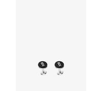 Cartier Mens Double C De Cartier Sterling-Silver and Onyx Cufflinks Silver And Black 1 Size
