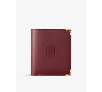 Cartier Mens Must De Cartier Leather Wallet Burgundy 1 Size