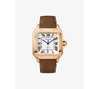 Cartier Mens Rose Gold Crwgsa0037 Santos De Large 18ct Rose-gold, Sapphire and Interchangeable Leather Strap Automatic Watch 1 Size